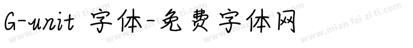 G-unit 字体字体转换